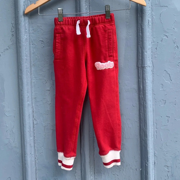 Soft Roots pink red  joggers, size 5 - Picture 1 of 4